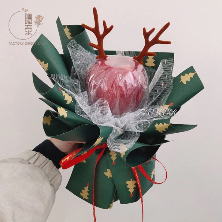 Christmas Gift Flowers Kraft Paper Packaging Paper - Christmas Packaging Paper