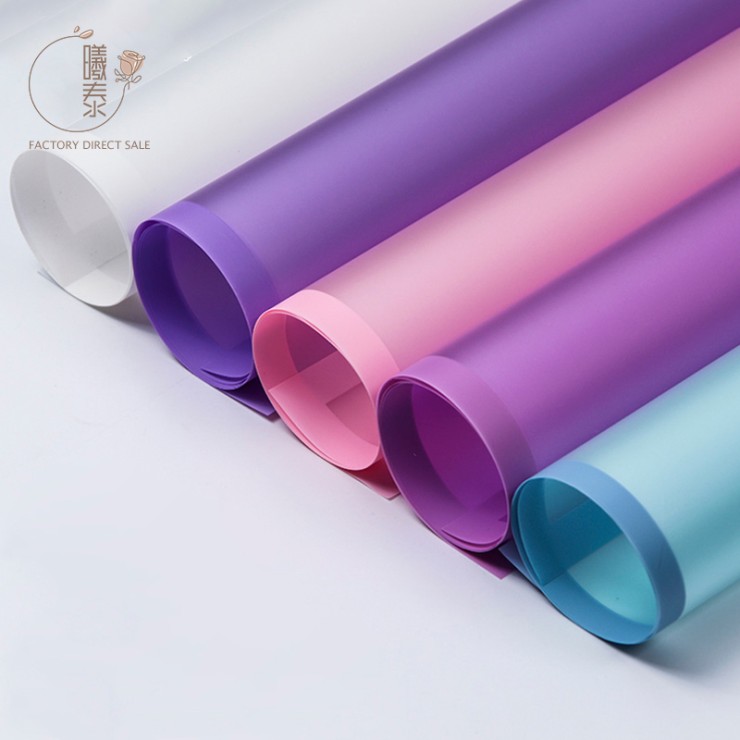 Waterproof semi transparent flower wrapping paper-Grinding edge matte paper