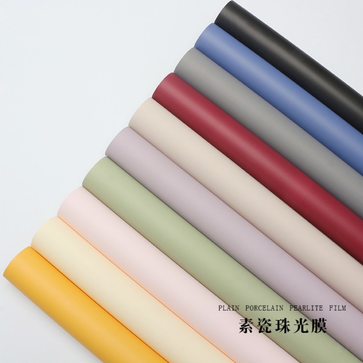 Fashionable best-selling solid color flower packaging paper plain porcelain