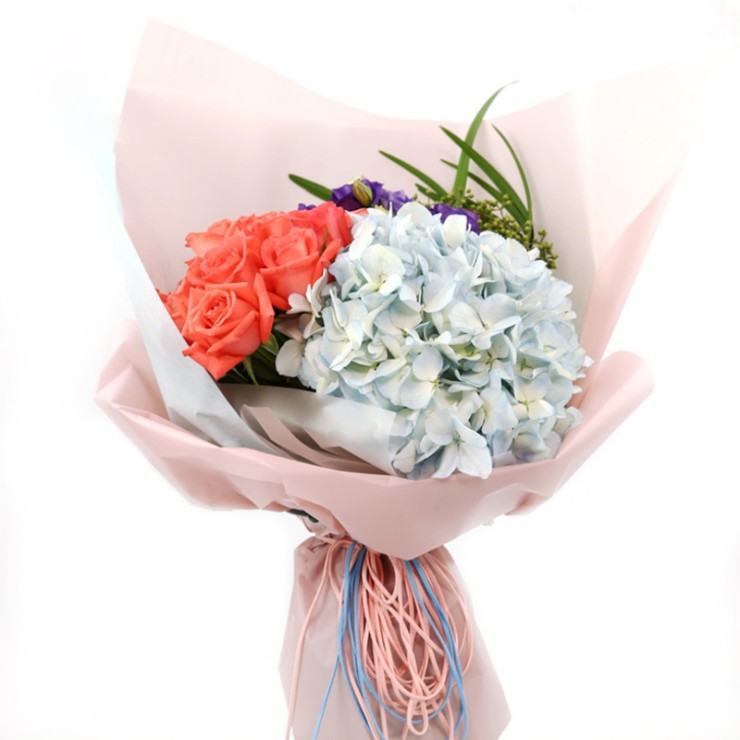 Fashionable Korean style solid color bouquet packaging paper Han Su paper series