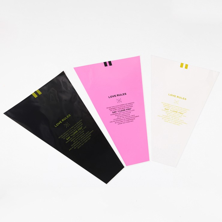 Literary and fashionable flower packaging sleeve LOVE RULES